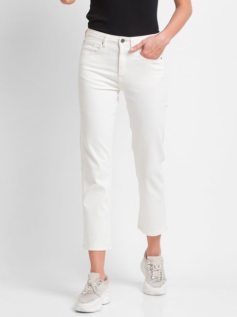 Buy Spykar White Mid Rise Jeans for Women Online Tata CLiQ