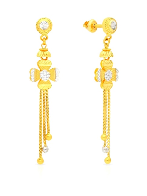 Chandbali Model Gold Earrings Dangler Design ER2561