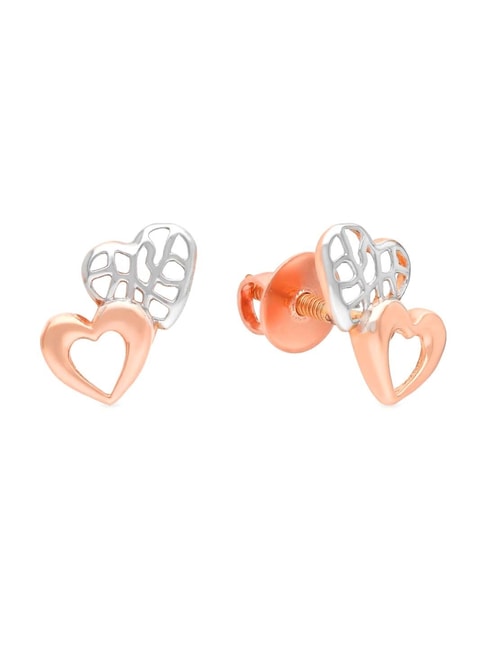 Zirconia Heart Earrings 18K Gold Plated Hypoallergenic  Dorada Jewellery