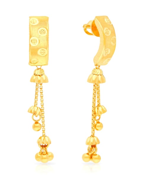 Gold earring design on sale malabar