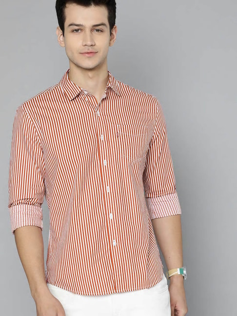 H&M Stripe Shirt white-red striped pattern casual look Fashion Shirts Stripe Shirts 