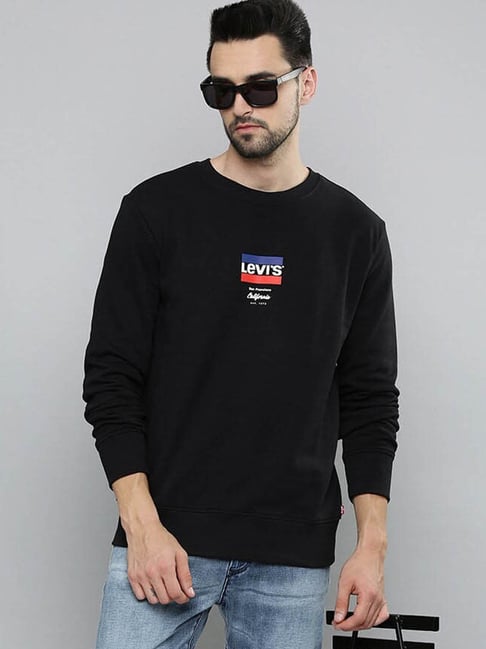 Buy Levi's Black Graphic Print Sweatshirt for Men Online @ Tata CLiQ