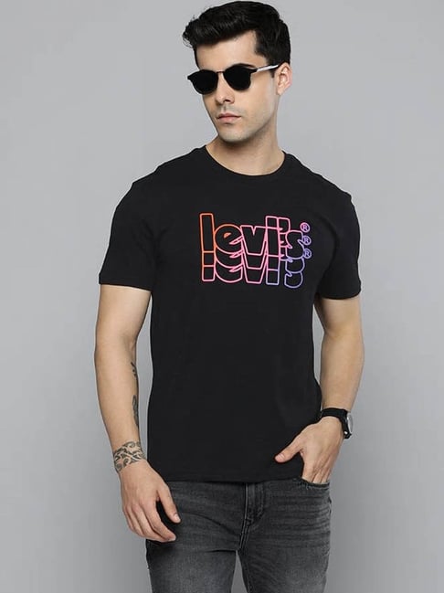 Levis Levi's Black Graphic Print T-Shirt