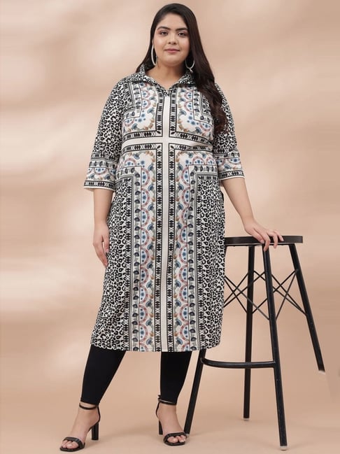 Buy Amydus Beige Printed Straight Kurta for Women Online Tata CLiQ