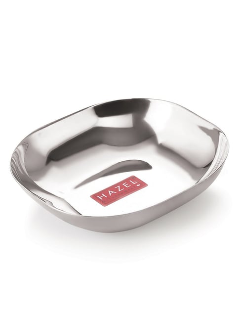 HAZEL Silver Stainless Steel Square Shaped Bowl for Snacks (400ml)-picture-24