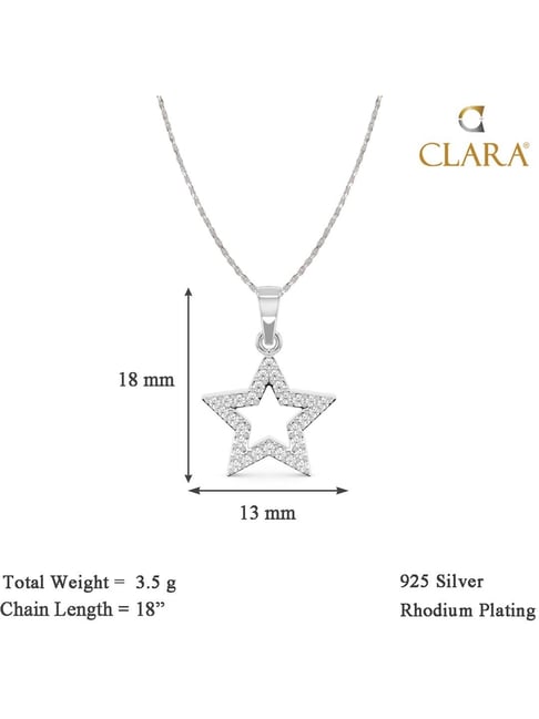 Silver Dangling Moon Star Necklace