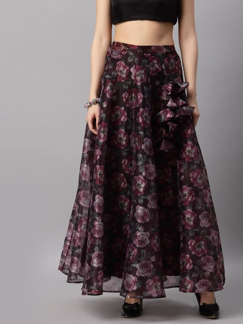 Buy NEUDIS Wine Printed Skirt for Women's Online @ Tata CLiQ