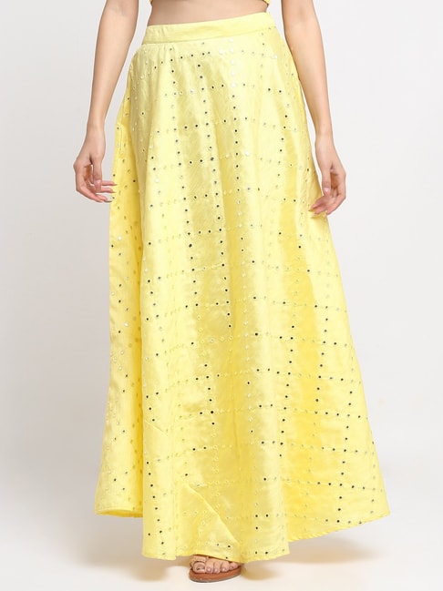 NEUDIS Yellow Embroidered Skirt