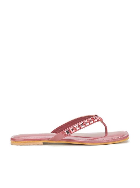 Shezone Women's Peach Thong Sandals Price in India