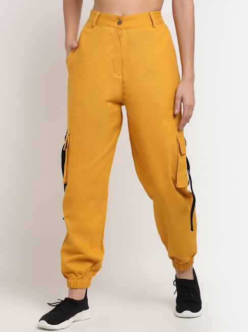 Buy Men's Yellow Cargo Trousers Online | Next UK
