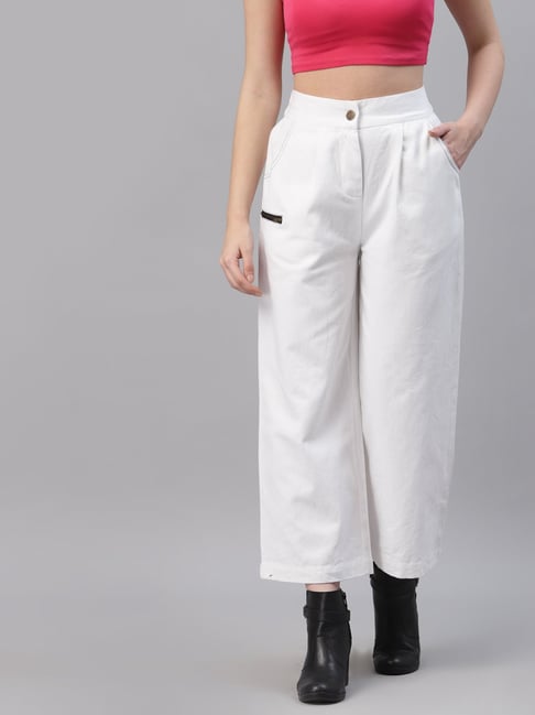 Isabel Marant Highrise Pleated Pants in White  Lyst
