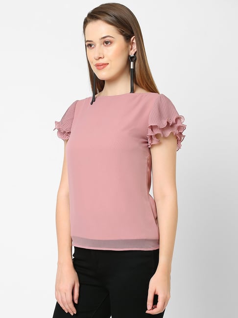 MISH Pink Boat Neck Top-picture-10