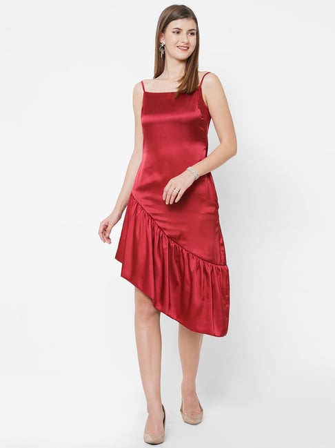 MISH Red Midi High-Low Dress-picture-16
