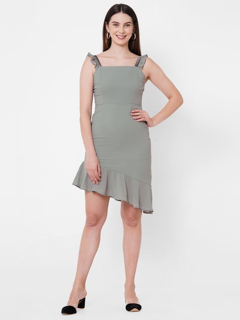 MISH Grey Above Knee High-Low Dress
