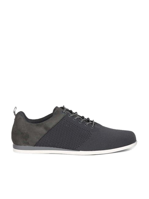 U S Polo Assn U.S. Polo Assn. Men's JUNIA 3.0 Charcoal Grey Casual Sneakers