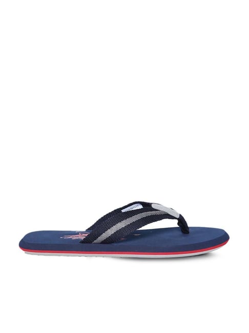 U S Polo Assn U.S. Polo Assn. Men's NATAL 2.0 Collegiate Navy Flip Flops