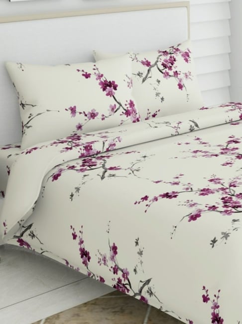 Buy Haus & Kinder Floral Grace Pink 186 TC Cotton Bed Sheets at Best Price Tata CLiQ