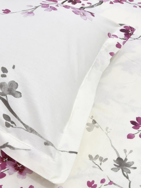 Buy Haus & Kinder Floral Grace Pink 186 TC Cotton Bed Sheets at Best