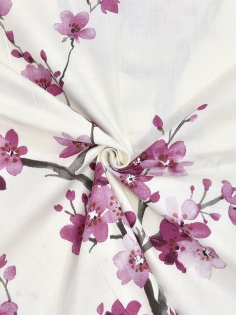 Buy Haus & Kinder Floral Grace Pink 186 TC Cotton Bed Sheets at Best