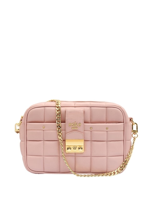 Buy Eske Paris Pink Quilted Medium Sling Handbag Online At Best Price @  Tata CLiQ
