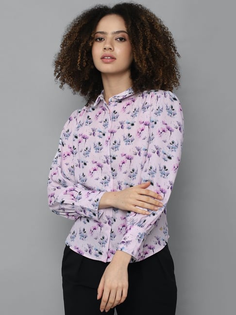 Allen Solly Lilac Printed Shirt Price in India