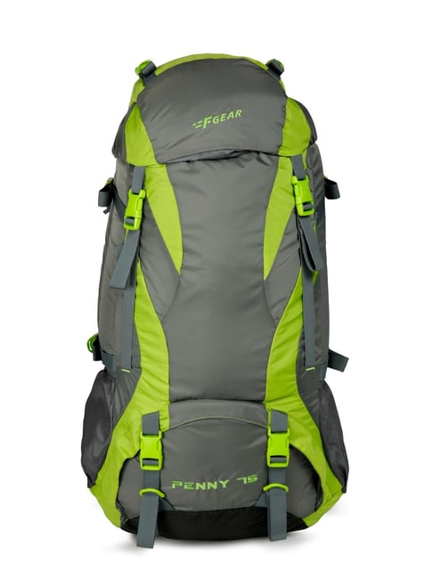 F Gear Penny 75 Ltrs Green Grey Color Block Large Backpack
