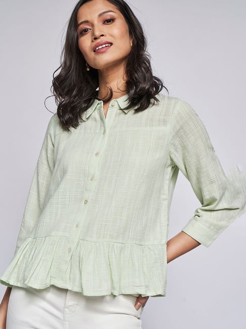 AND Mint Regular Fit Shirt Price in India