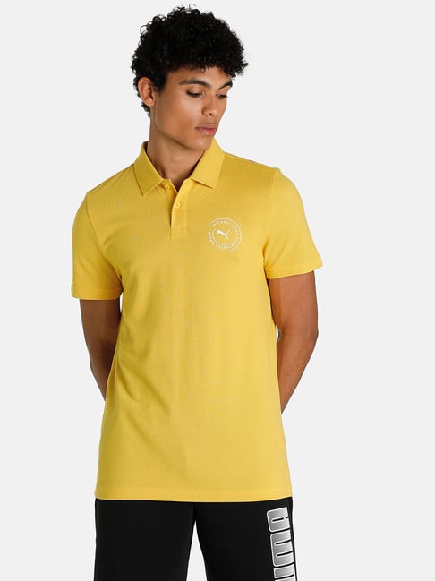 Puma Yellow Polo T-Shirt