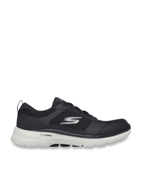 Skechers Men's GO WALK 6 Coal Black Walking Shoes