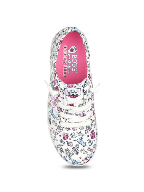 Skechers Women's BOBS B CUTE PASTEL DOODLEZ White Multi Lifestyle Slip On  Shoe - Main Image
