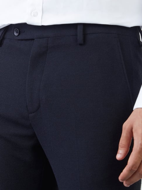 WES Formals by Westside Navy Carrot-Fit Trousers-WES Formals-Clothing ...