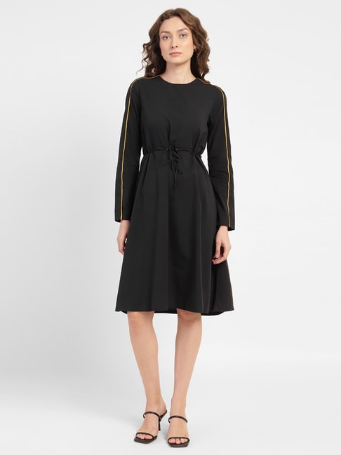 Levi's Black Full Sleeve A-Line dress Price in India