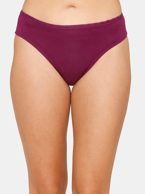 Zivame Dark Purple Thong Panty Price in India