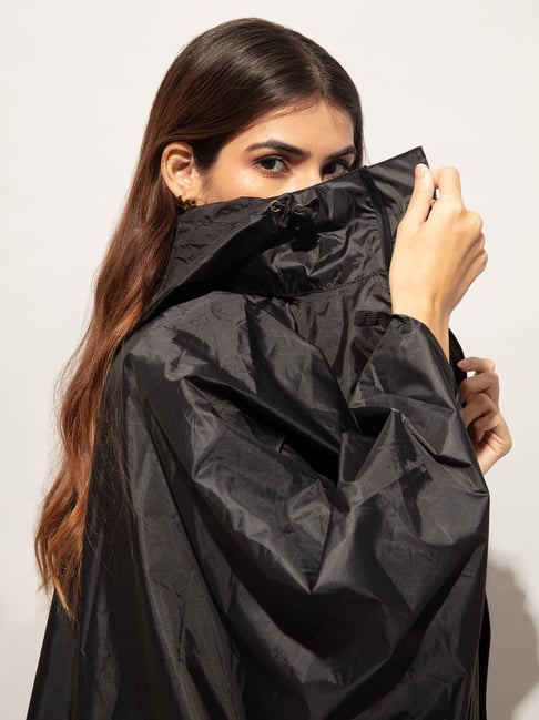 Buy Twenty Dresses Black Relaxed Fit Rain Coat for Women's Online