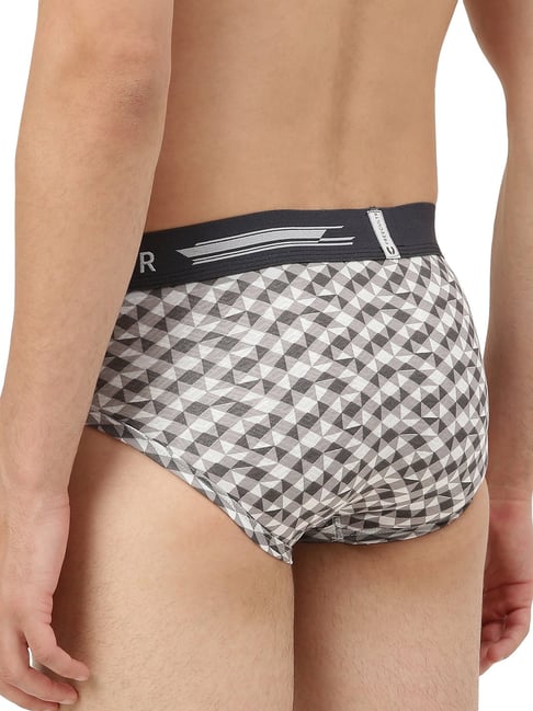 Buy Freecultr Grey & Smoke Grey Printed Briefs - Pack of 2 for Men's Online  @ Tata CLiQ