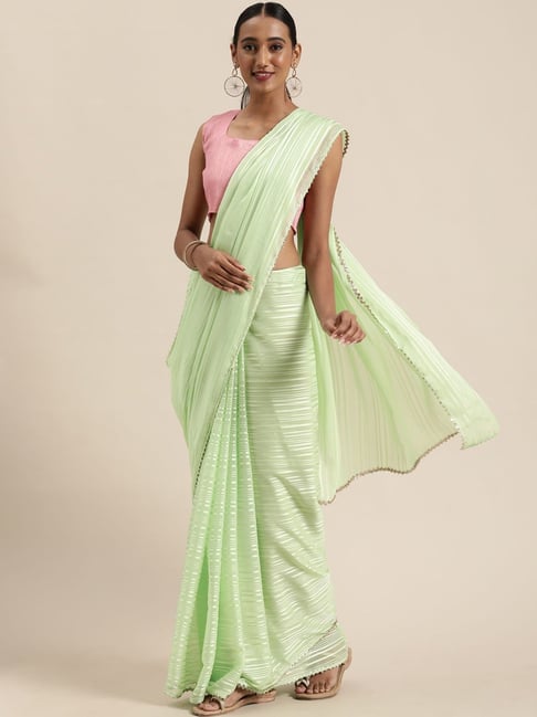 Share more than 191 plain pista green saree latest