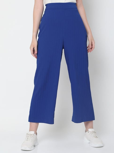 Vero Moda Blue Regular Fit Pants