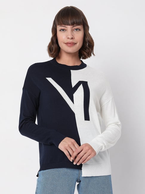 Vero Moda White & Black Printed Sweater-picture-40