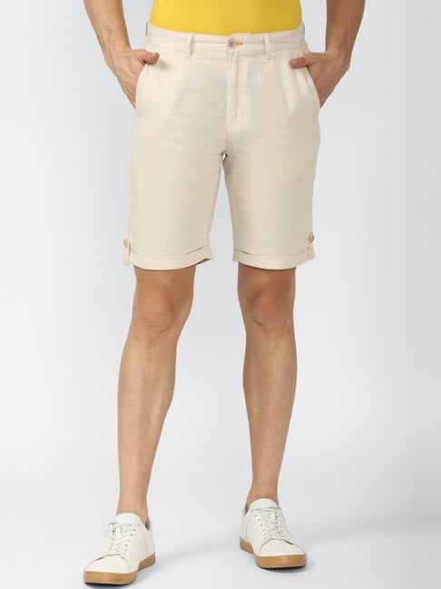 Peter England Beige Regular Fit Shorts-picture-28