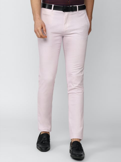 TechPro Textured Formal Trousers In Cream Phoenix Fit Kol