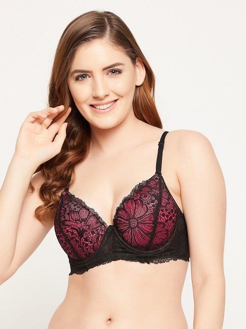 Push Up Black Wired Lace Bras