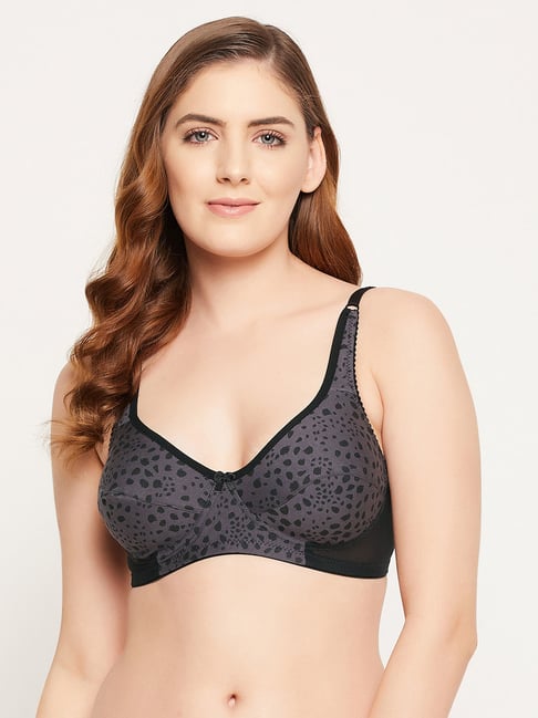 Buy Clovia Padded Non-Wired Full Cup Bra in Black - Lace online