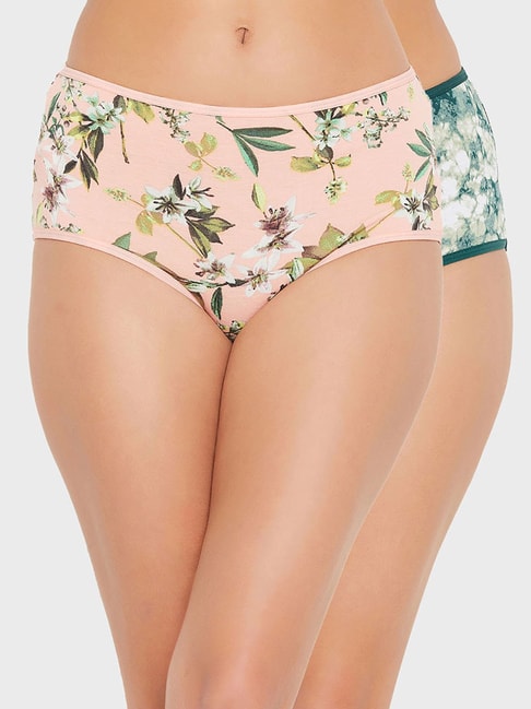 Clovia Multicolor Floral Print Hipster Panty (Pack Of 2) Price in India
