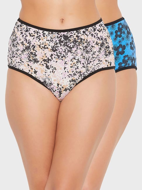 Clovia Multicolor Printed Hipster Panty (Pack Of 2) Price in India