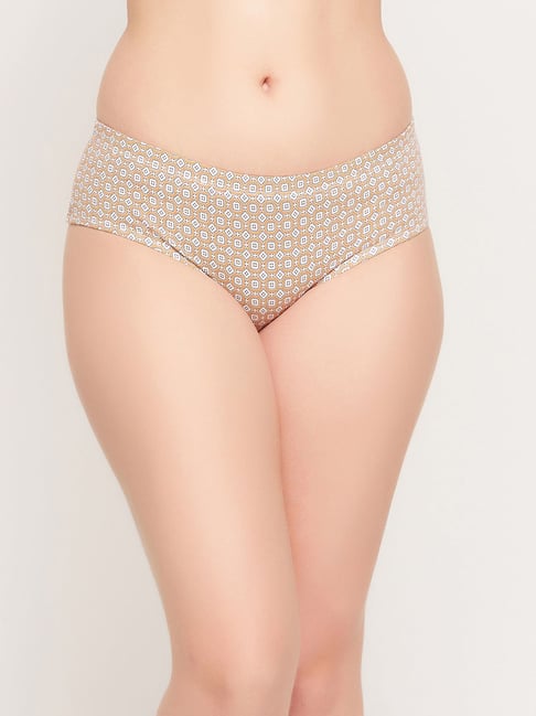 Buy Clovia Beige & Pink Printed Hipster Panty for Women Online @ Tata CLiQ