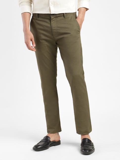 Levis Levi'S 511 Olive Green Cotton Slim Fit Chinos