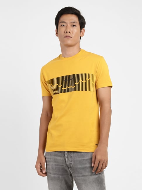 Levis Levi'S Mango Mojito Yellow Regular Fit Printed T-Shirts