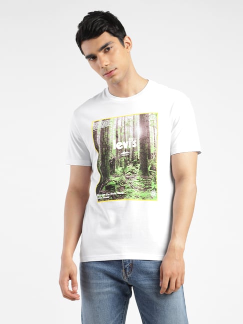 Levis Levi'S Brilliant White Regular Fit Printed T-Shirts