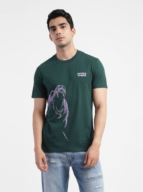 Buy Levi's Green Cotton Regular Fit Printed Sweatshirt for Mens Online @  Tata CLiQ