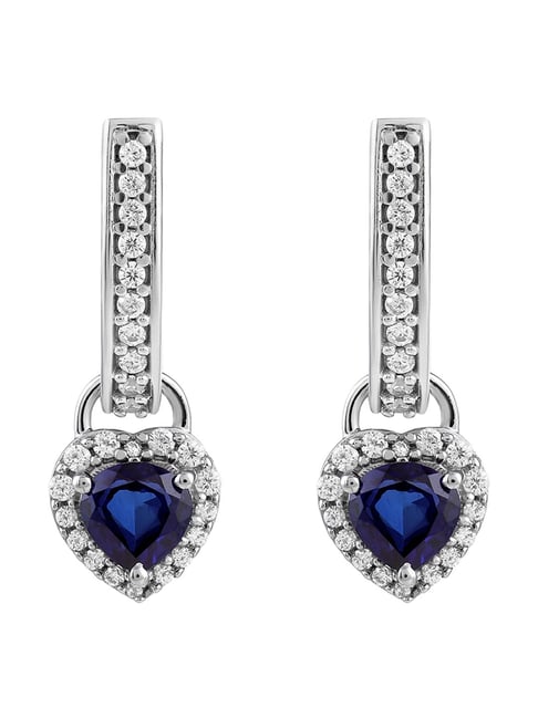 Sapphire and cubic zirconia on sale earrings